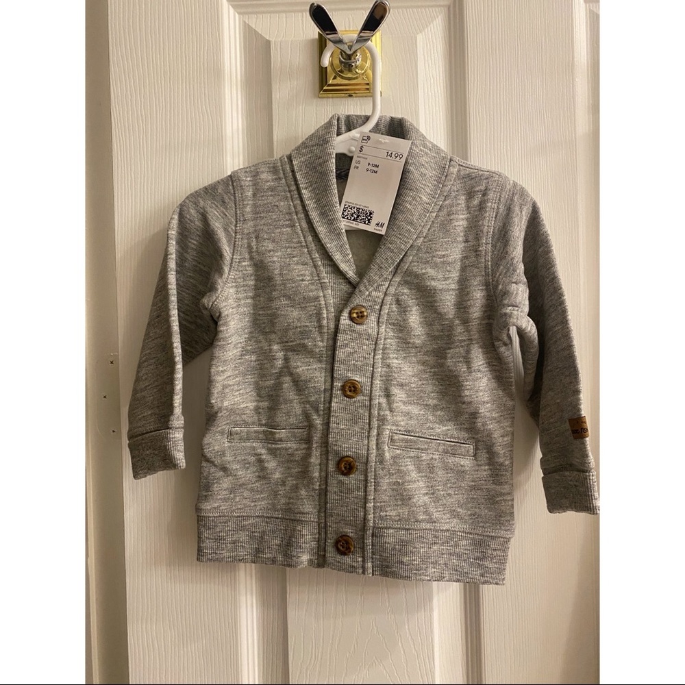 H&M Baby Boy Grey Cardigan 9-12 months